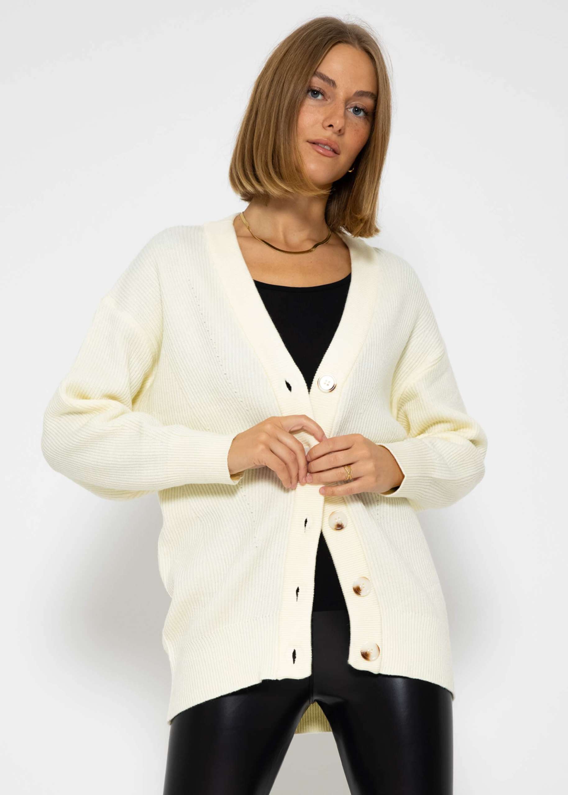 V-neck cardigan - cream