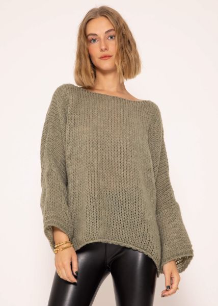Oversize-Pullover, khaki