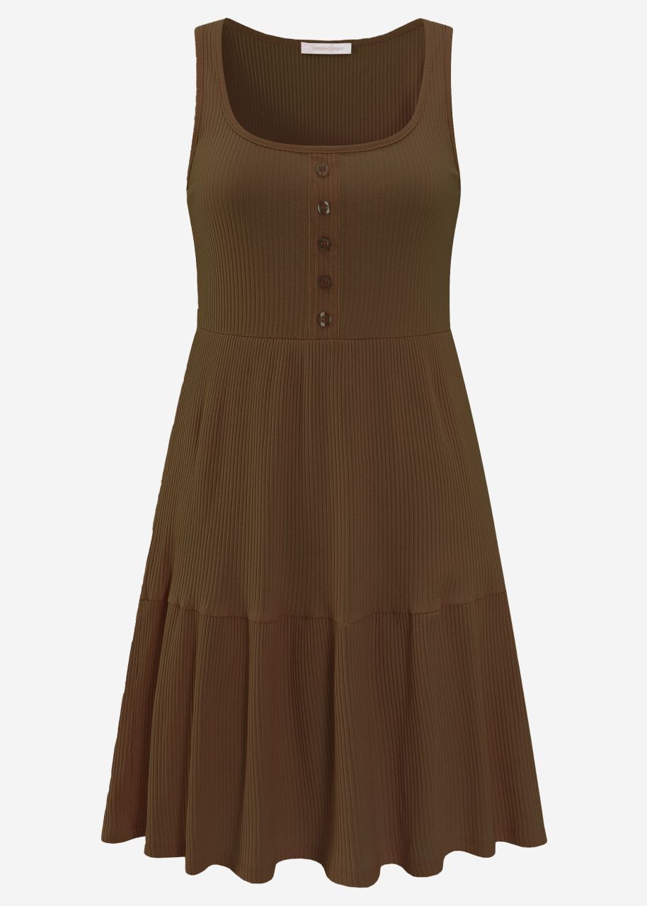 Cotton jersey dress - khaki