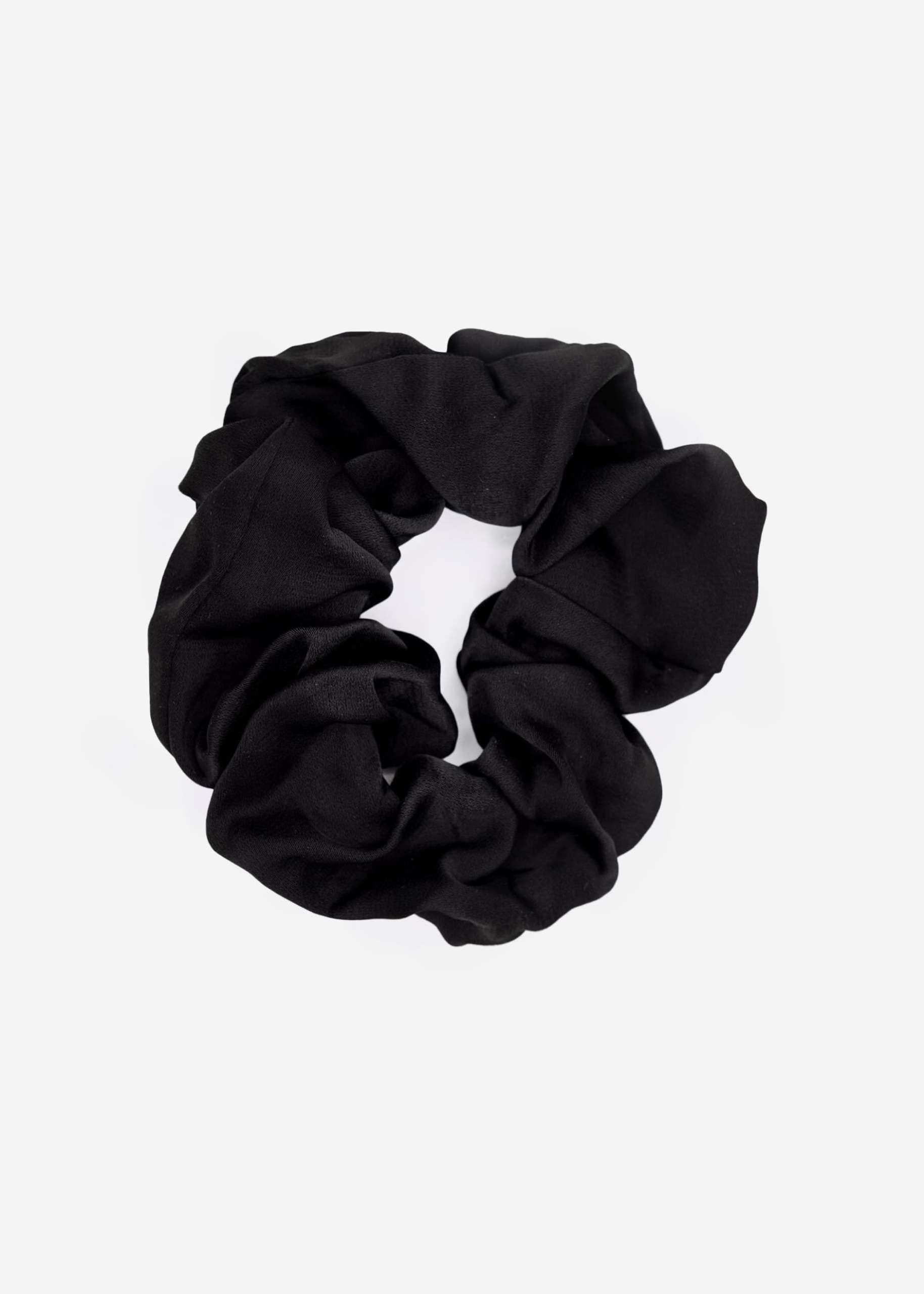 satin scrunchie, black