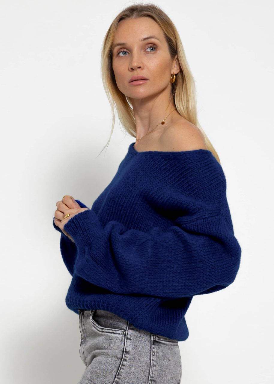 V-neck jumper - royal blue