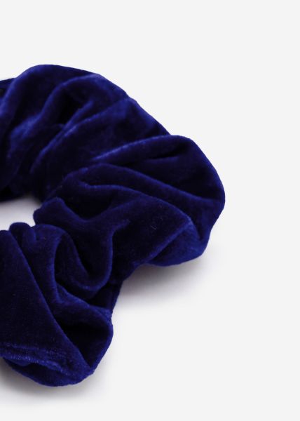 Velvet scrunchie, royal blue