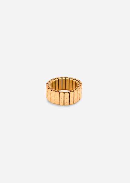 Stretchy link ring - gold
