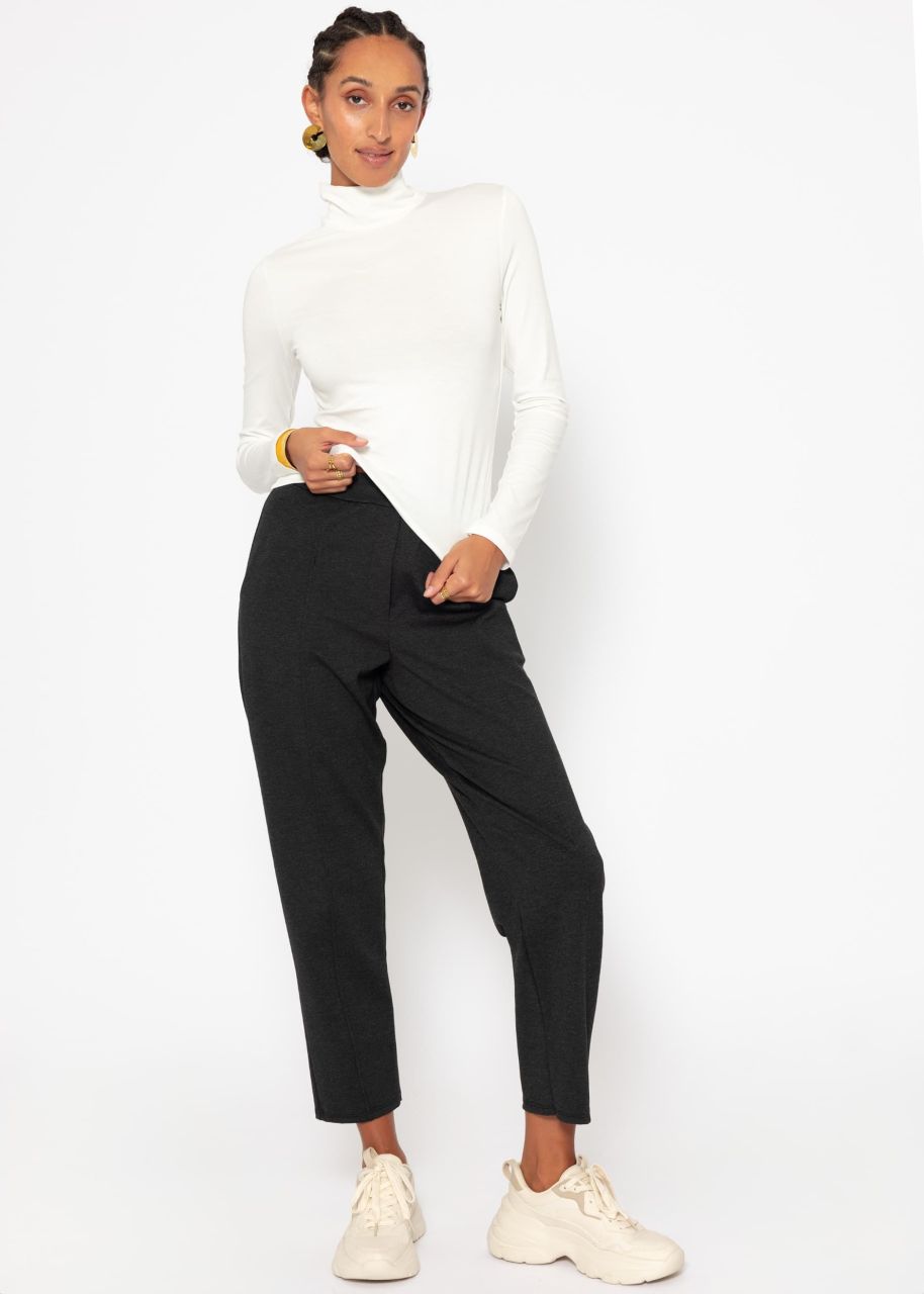 Long sleeve shirt with turtleneck - offwhite