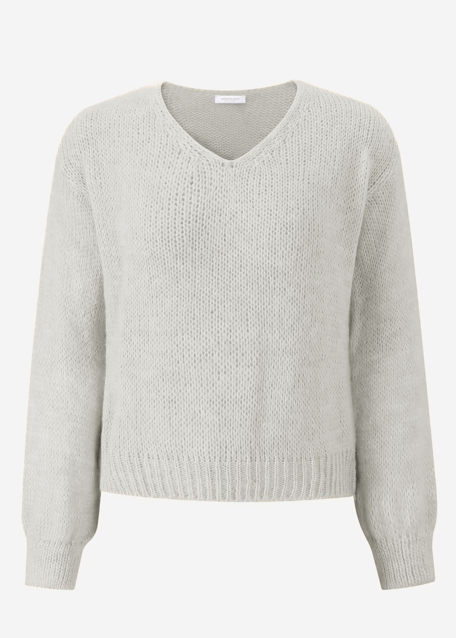 V-neck jumper - light grey