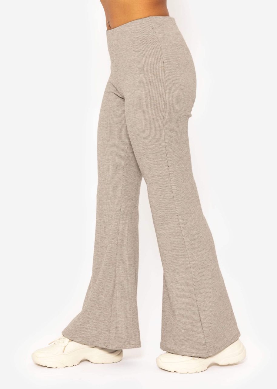 Jersey Flare Pants - taupe mottled