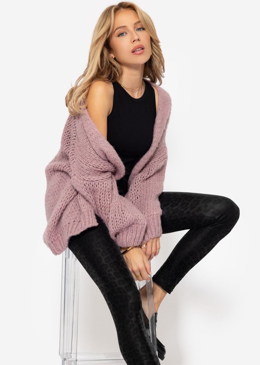 Oversize cardigan - dusky pink