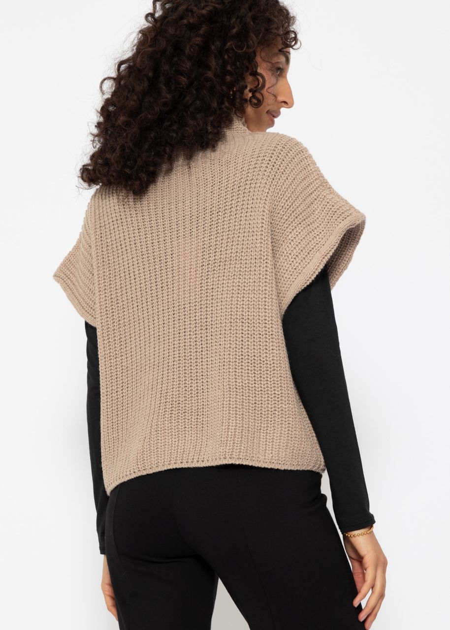 Pullover with turtleneck - beige