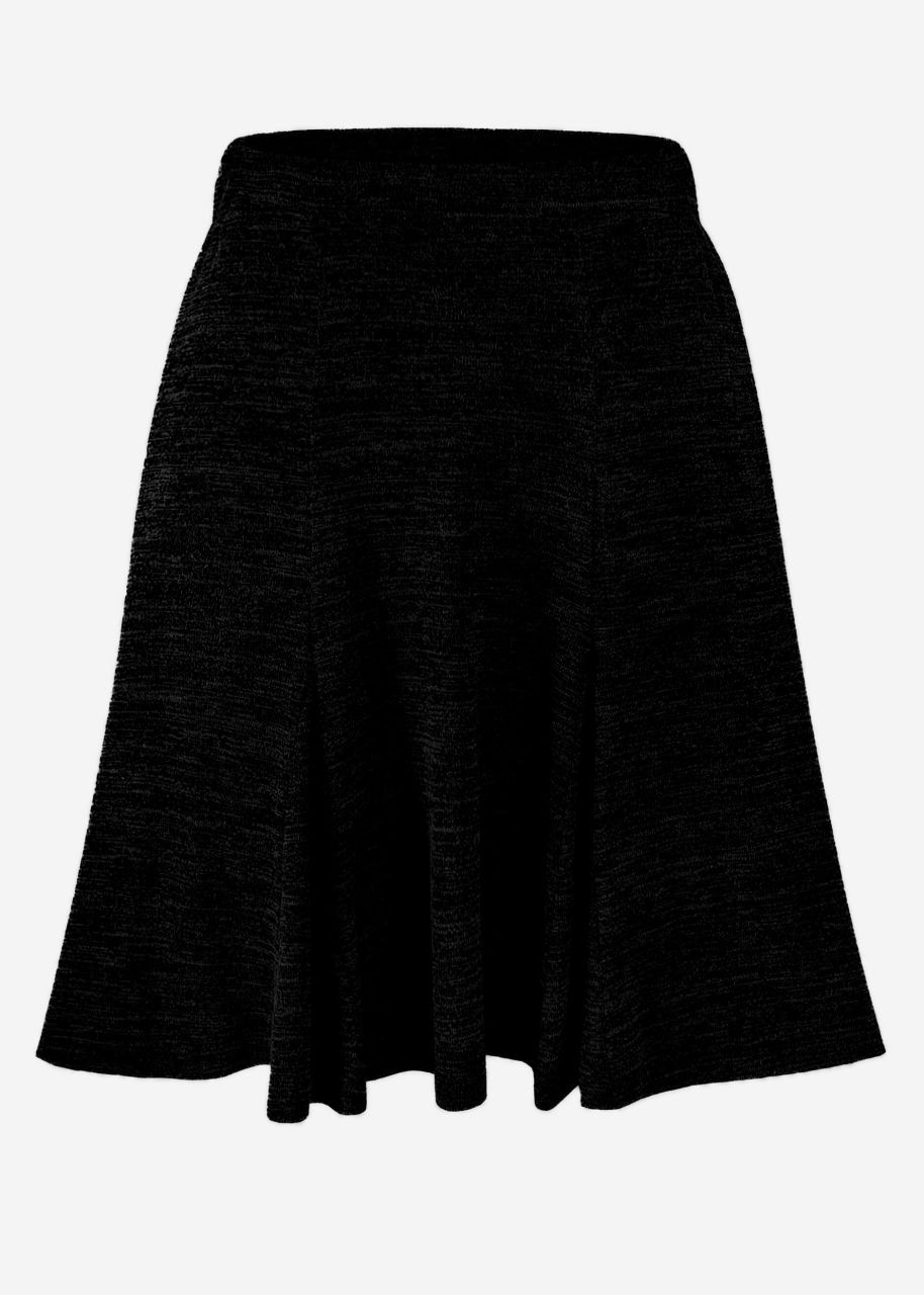 Short jersey skirt - black