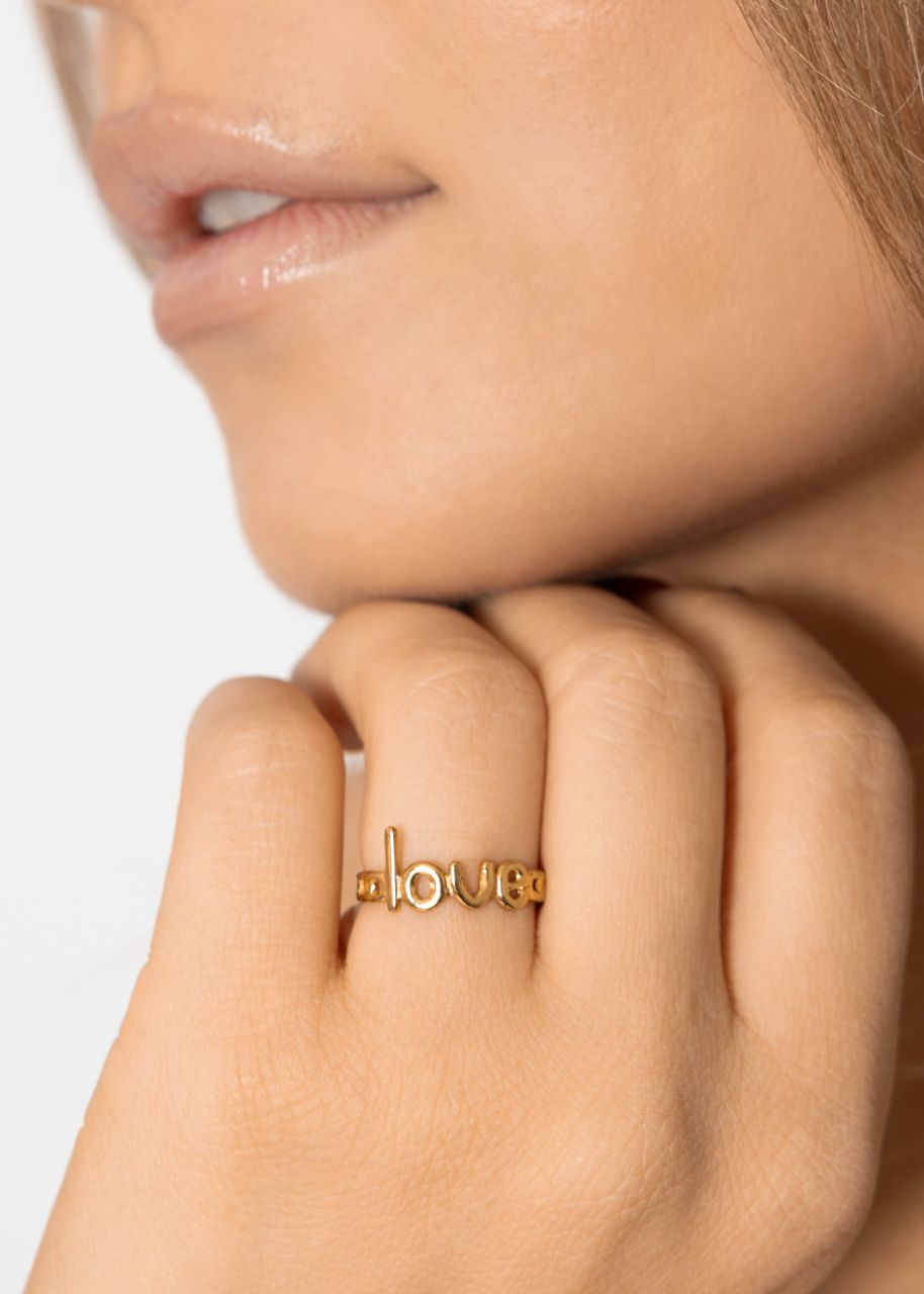 "Love" ring, gold