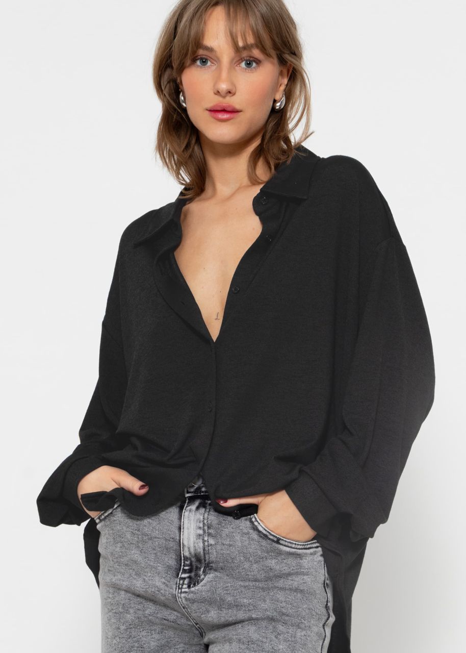 Jersey blouse - black