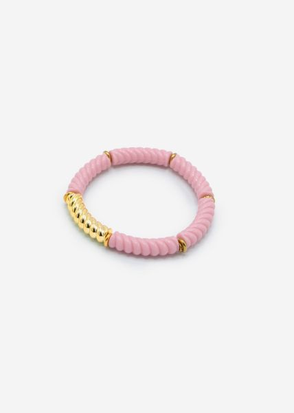 Bracelet with pearls - pink