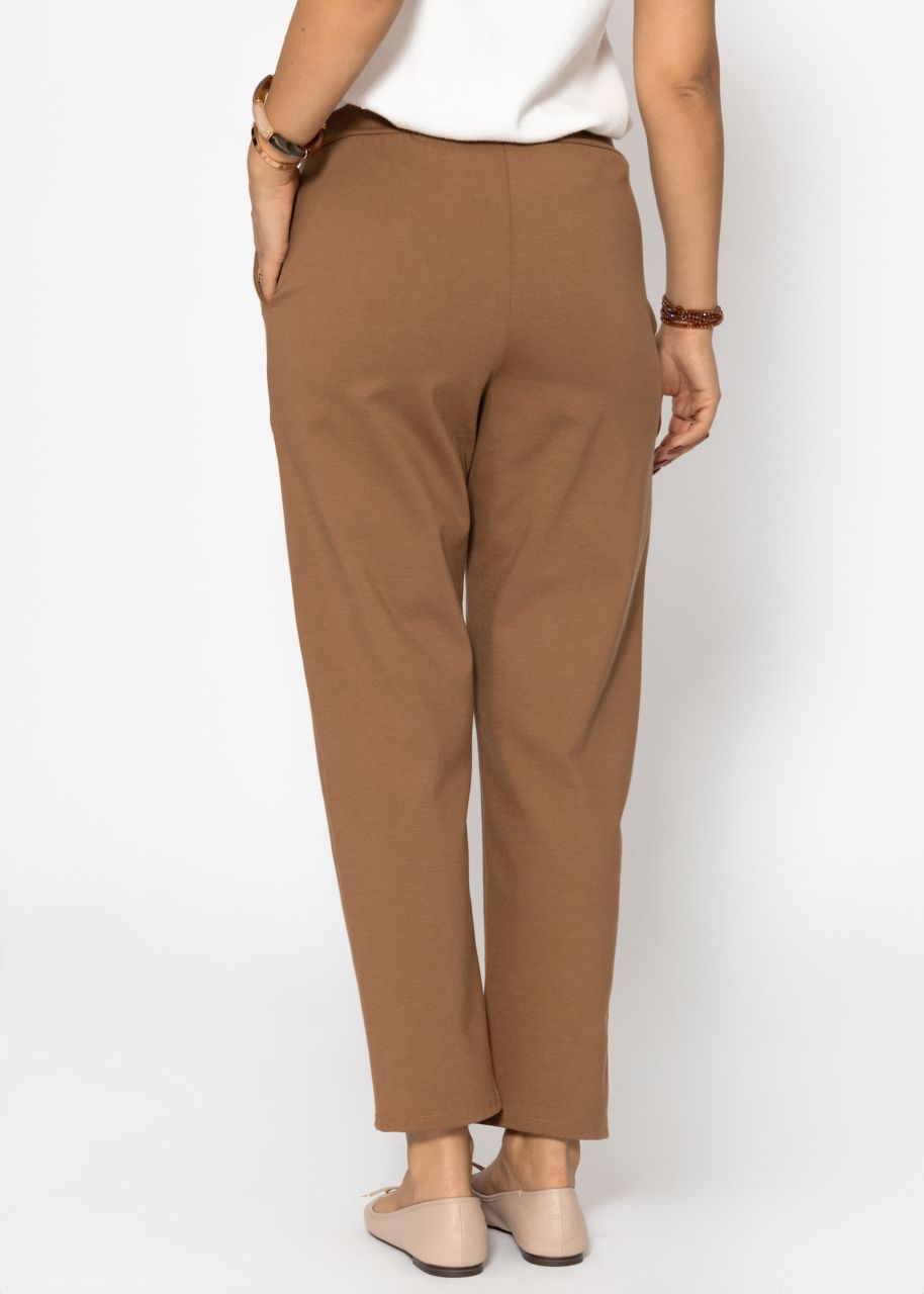 Jersey chinos - brown