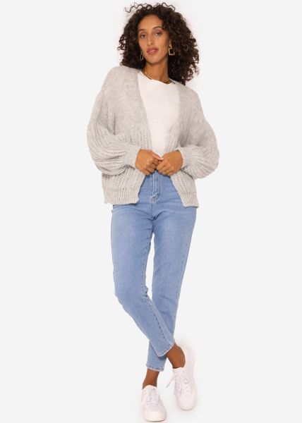 Cardigan with structure - light grey