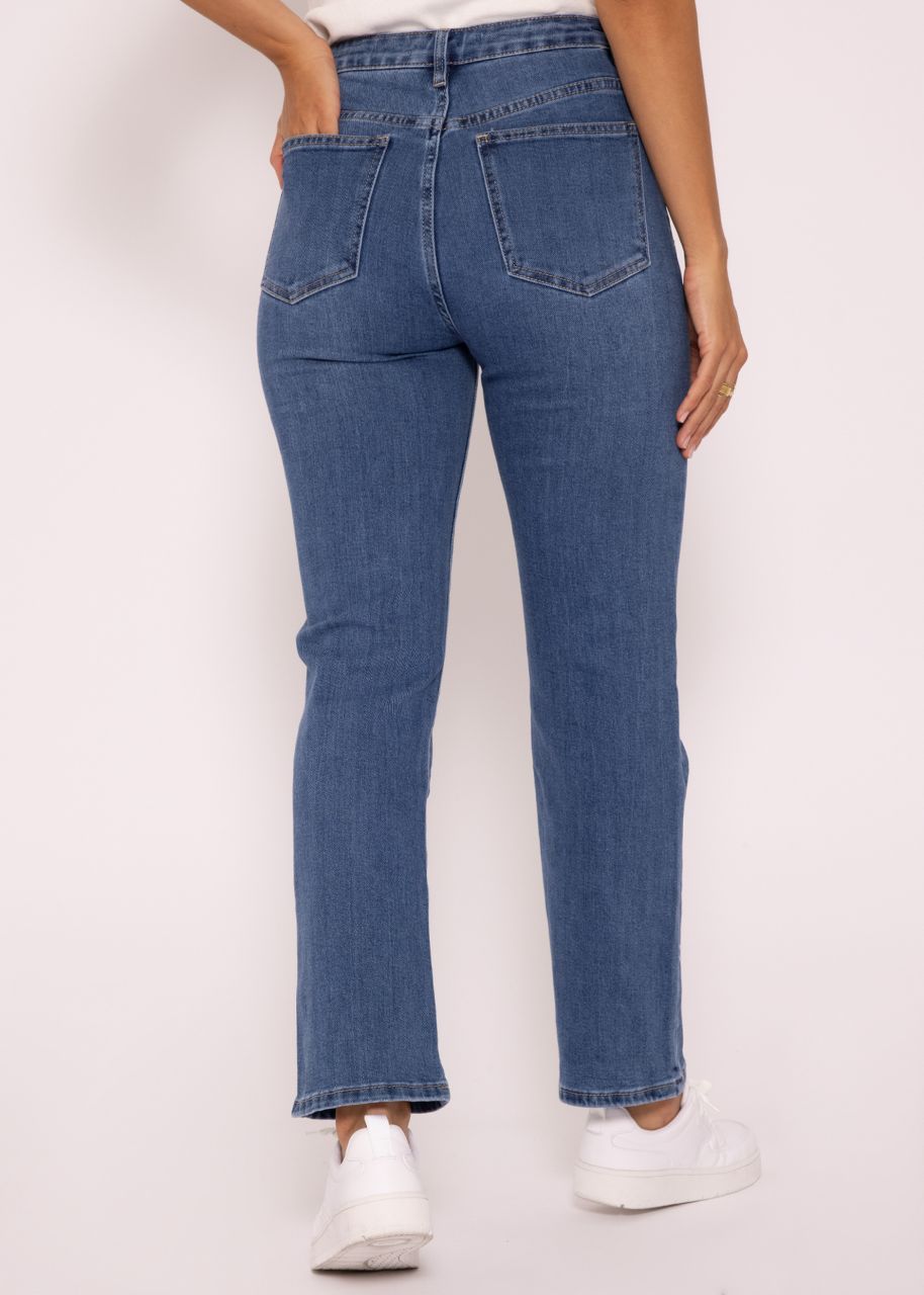 Jeans with wide leg, medium blue