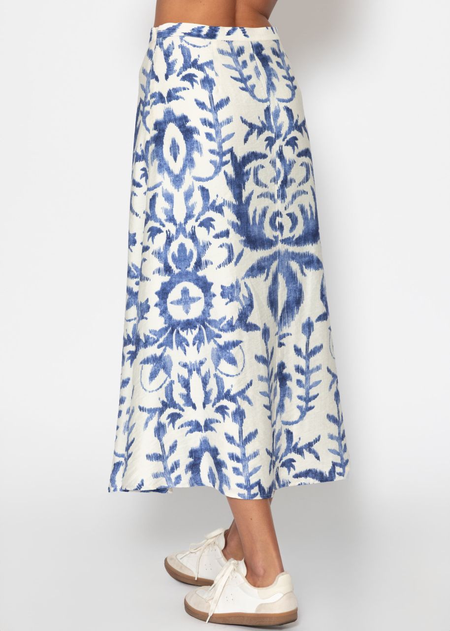 Maxi skirt with print - blue