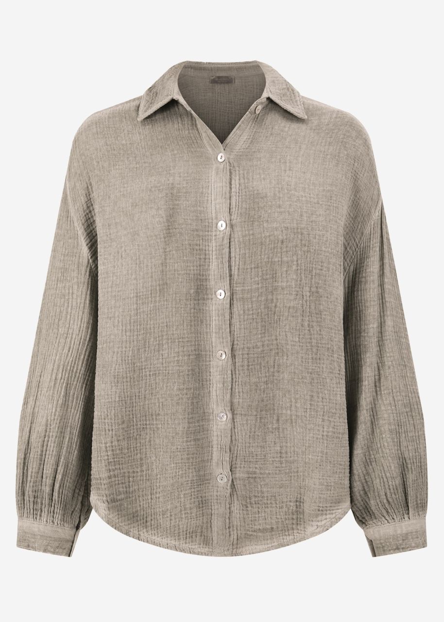 Washed out muslin blouse - taupe