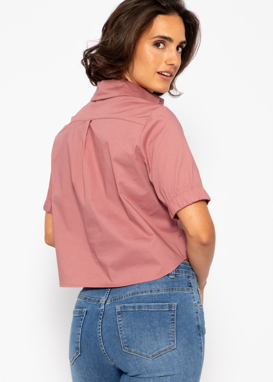 Poplin blouse - dusky pink