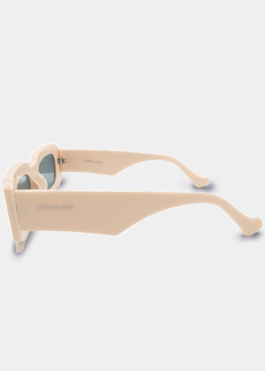 Sunglasses with wide temples - beige