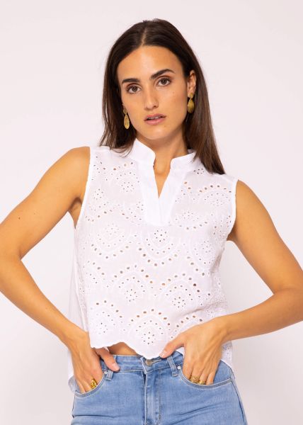 Lace top, white