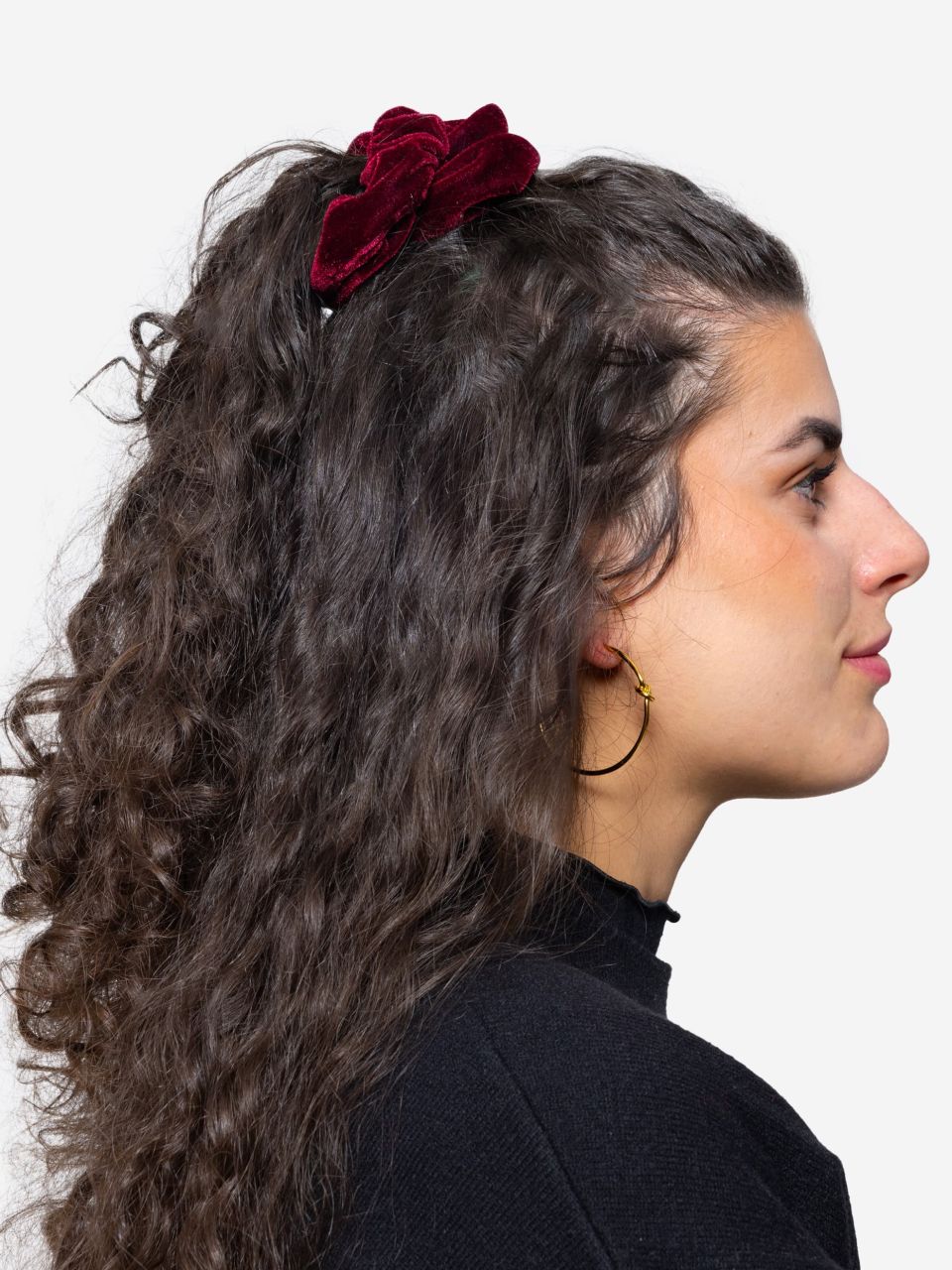 Velvet scrunchie, red