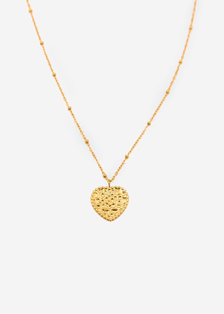 Necklace with heart pendant - gold