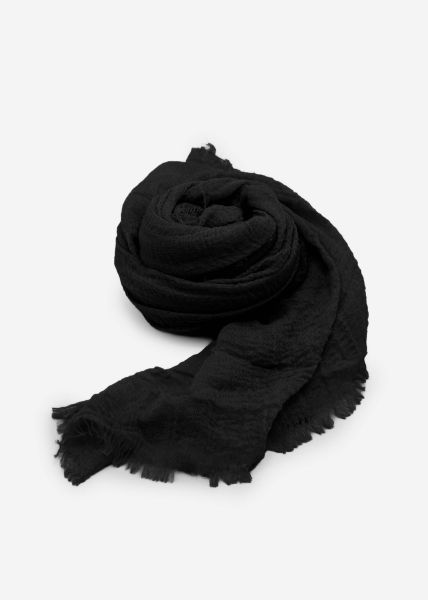 Muslin scarf, black