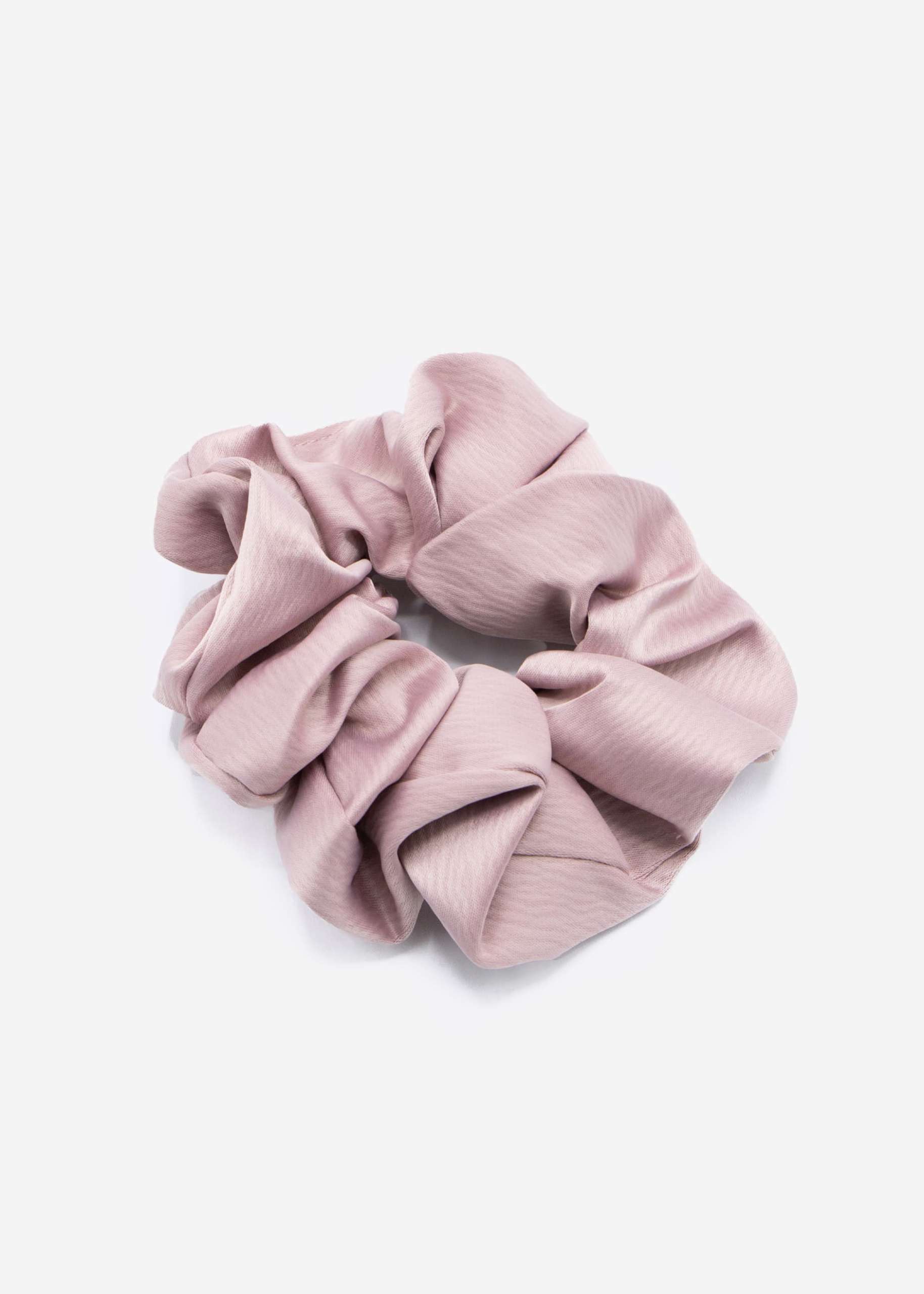 satin scrunchie, pink