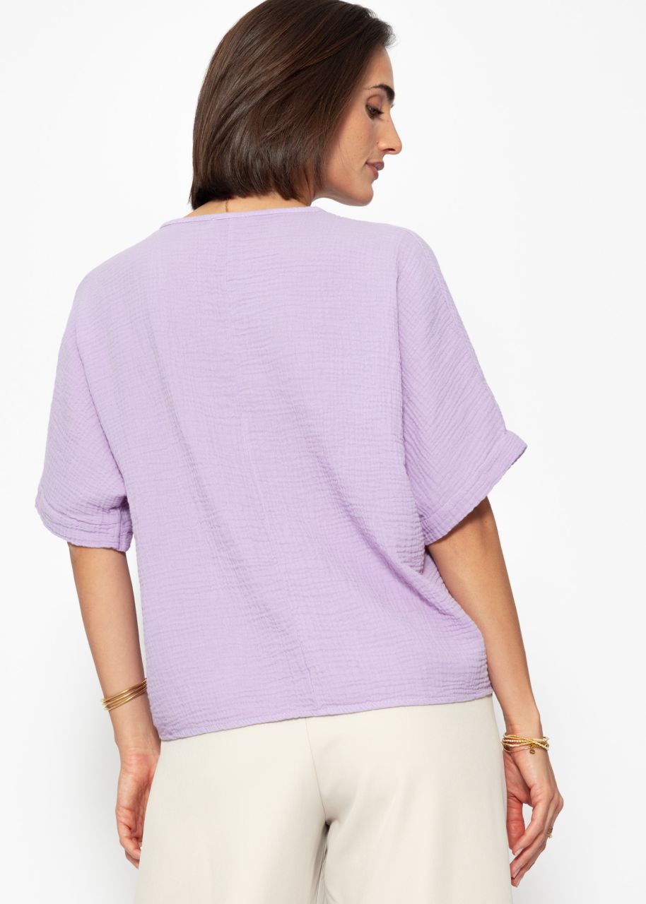 Oversize muslin shirt - lilac