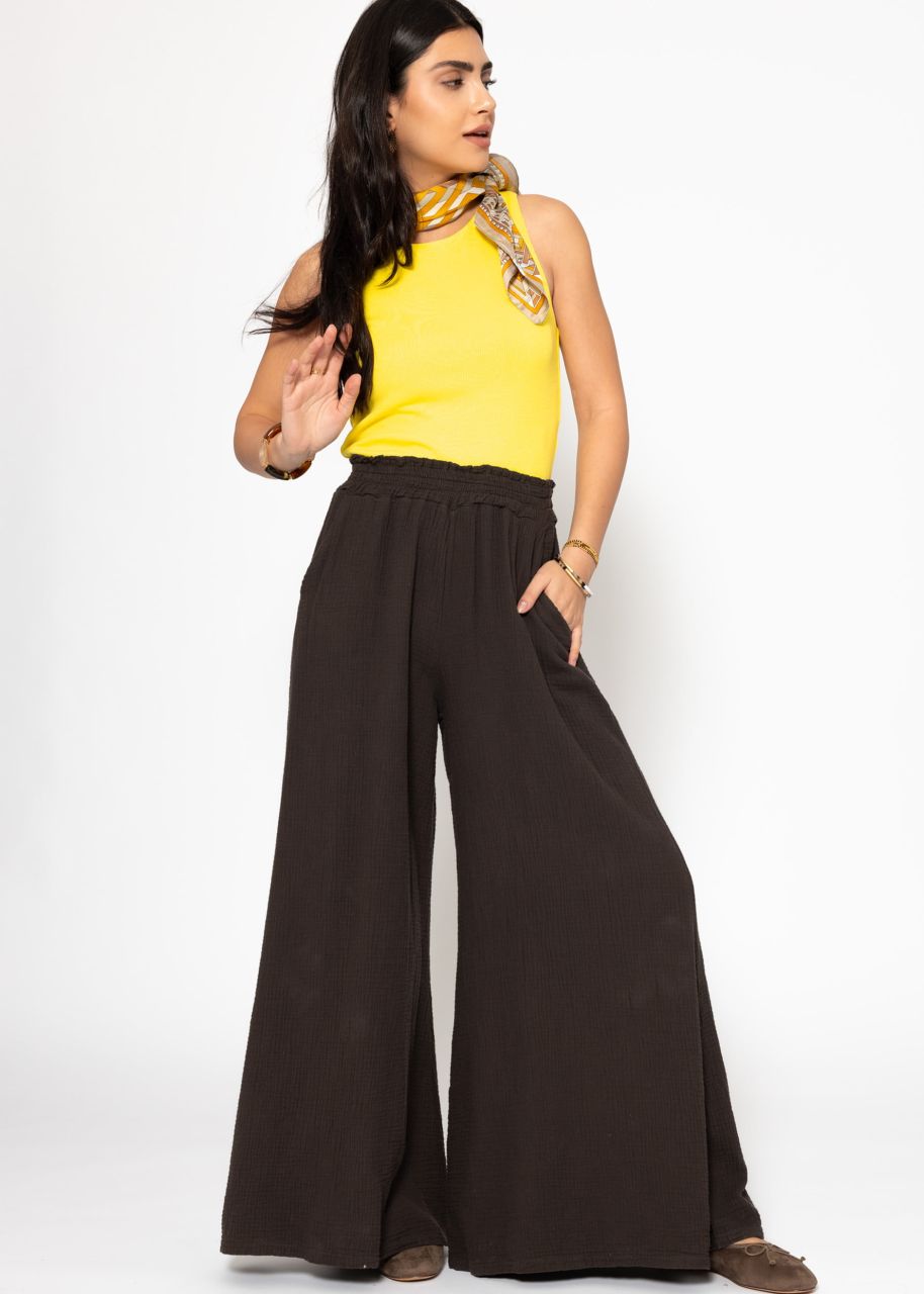 Double-layered, ribbed tank top - yellow
