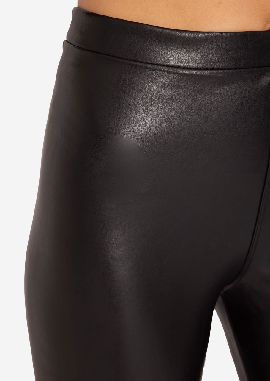 Art leather leggings, black
