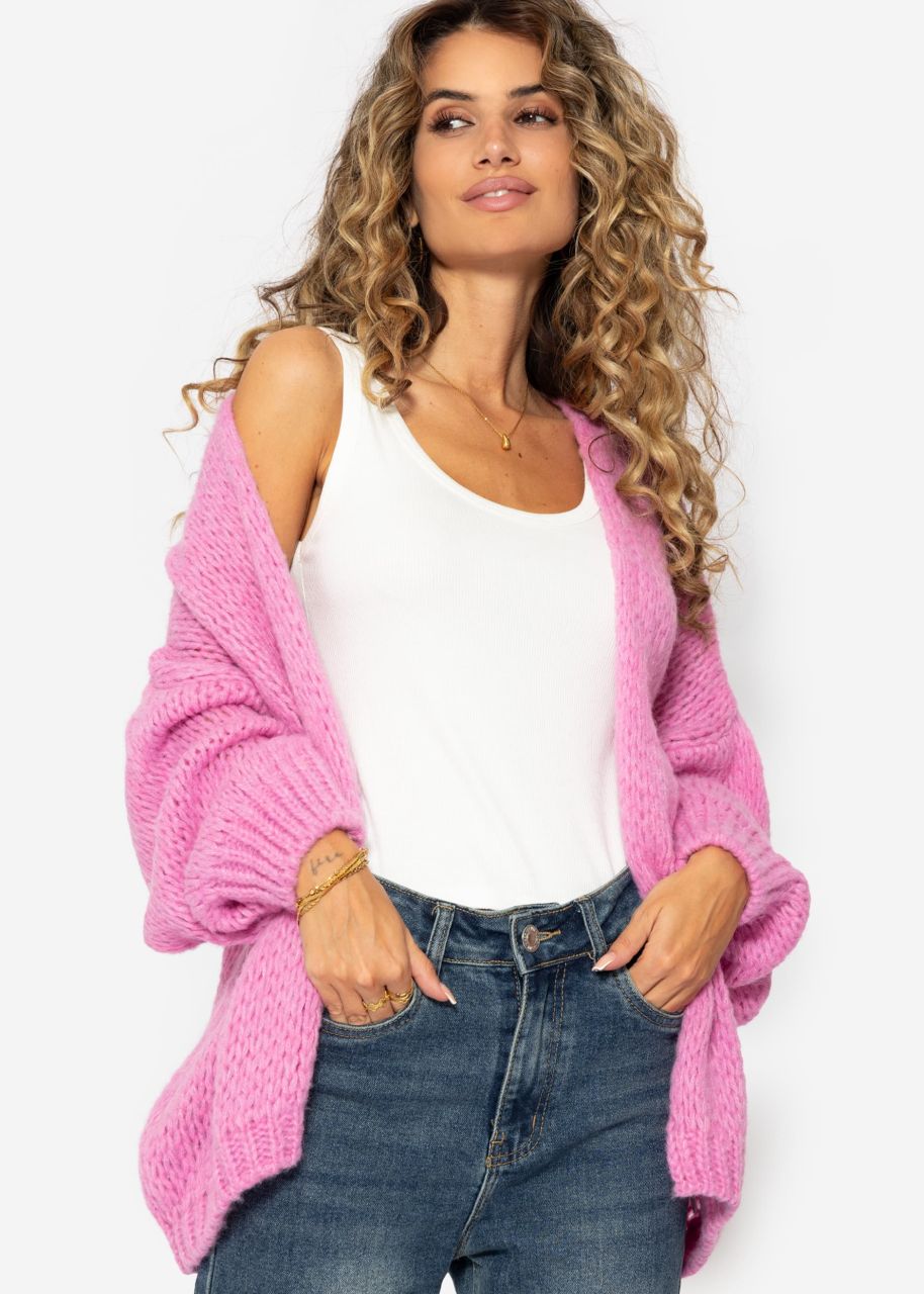 Oversize cardigan, pink