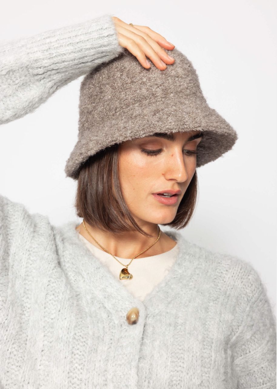 Teddy fur hat - taupe