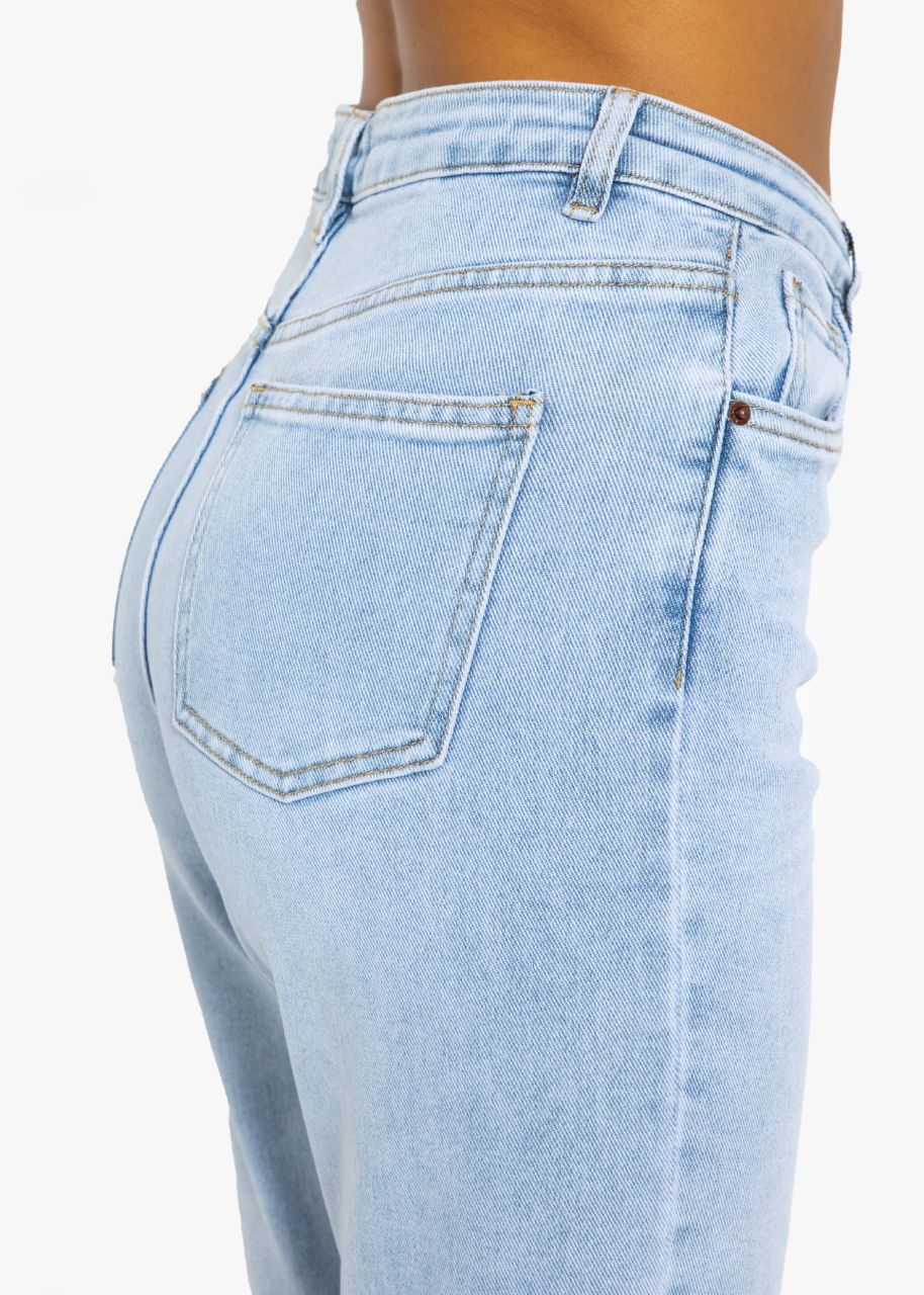 Relax Fit Highwaist Jeans, light blue