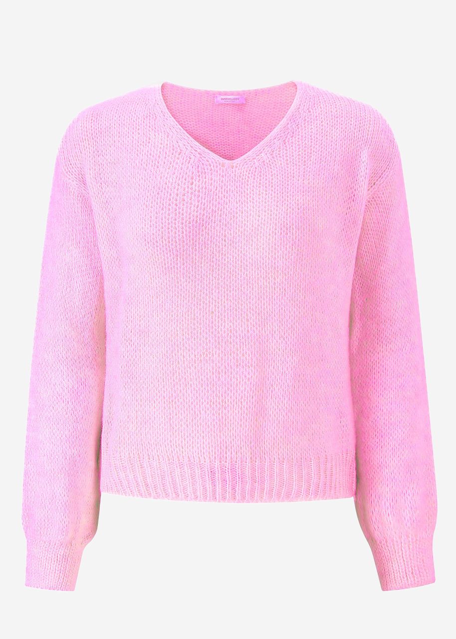 V-neck jumper - pink