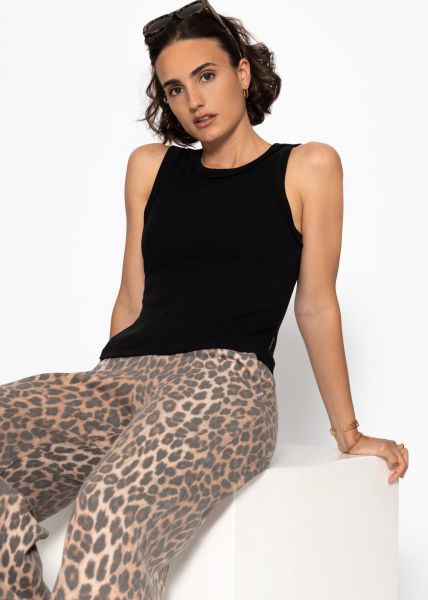 Tank top with outer seams - black