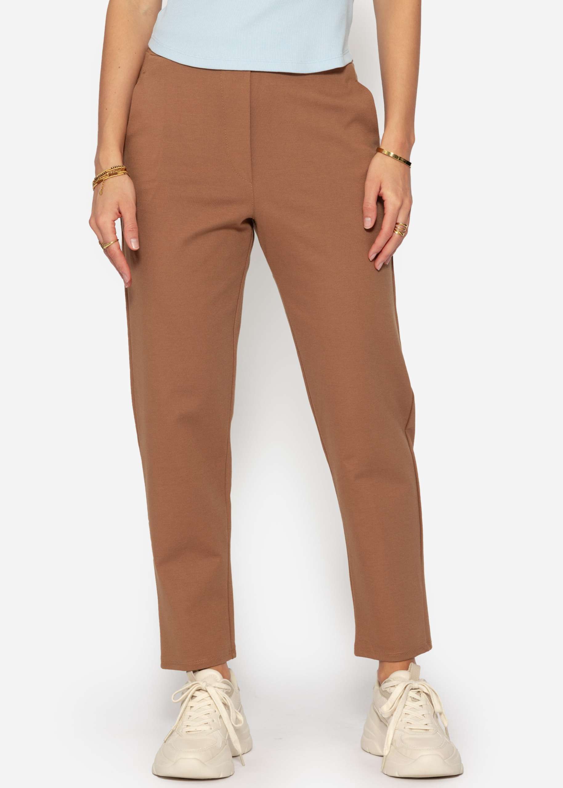 Jersey chinos - brown