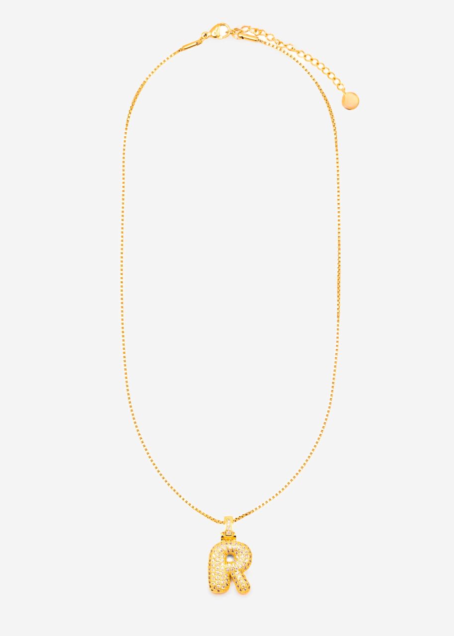 Letter chain - R - gold