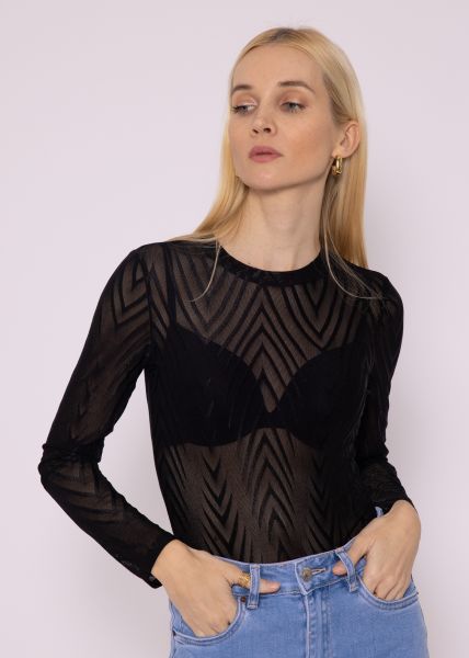Net body with pattern, black