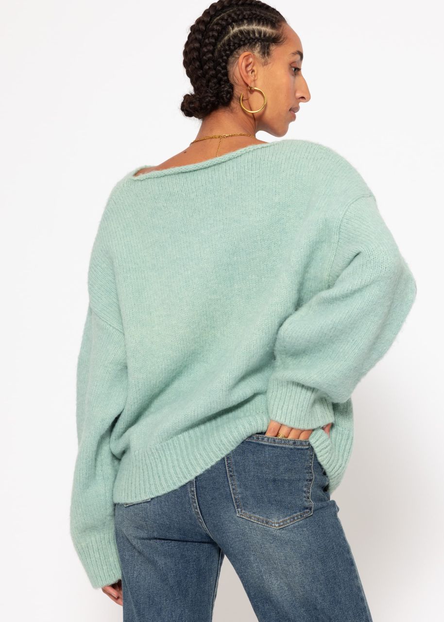 Oversize sweater - aqua green