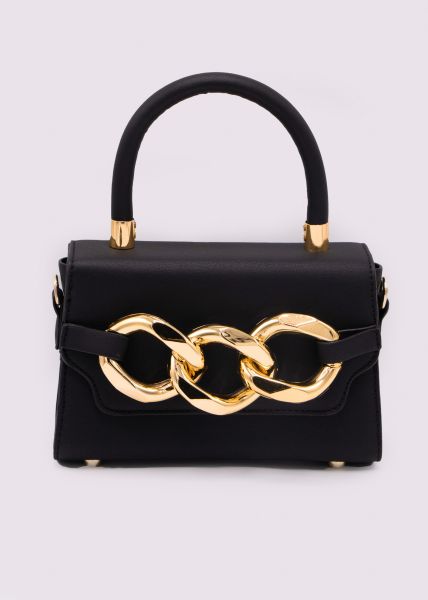Bag with chain detail, black
