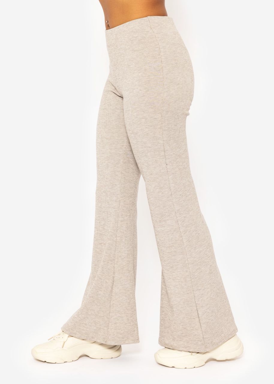 Jersey Flare Pants - taupe mottled