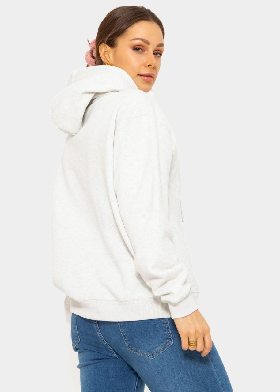 Sweatshirt with hood - light gray melange