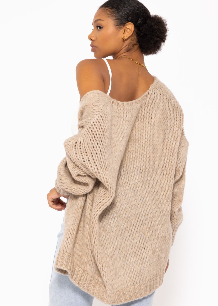 Oversize cardigan - beige