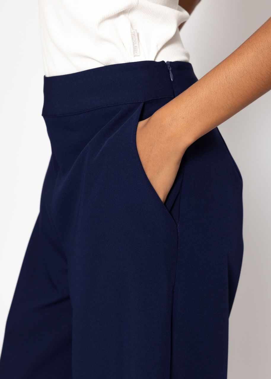 Lightweight fabric trousers - dark blue