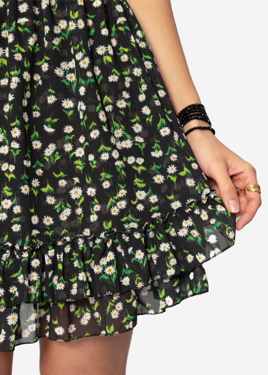 Floral skirt - black