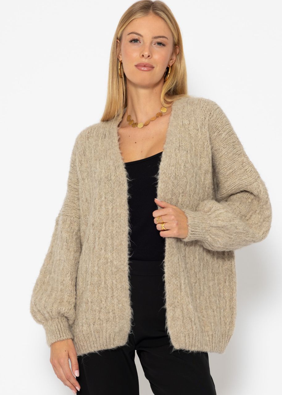 Jessica Haller Oversize cardigan with structure - beige