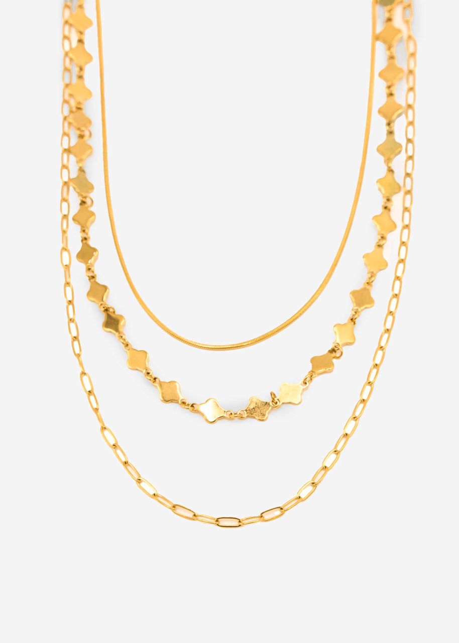 Triple layering necklace - gold