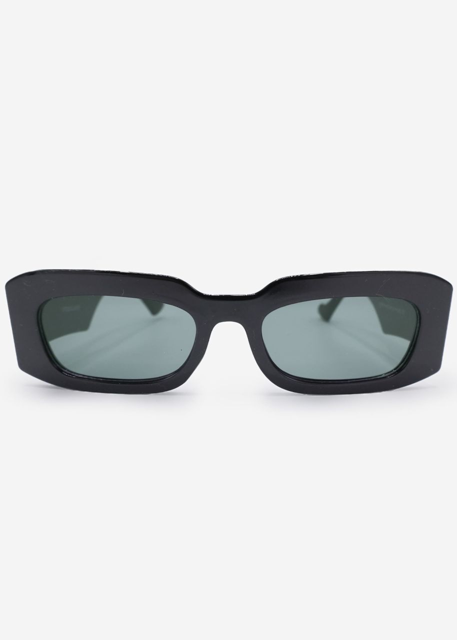 Sunglasses with wide temples - black