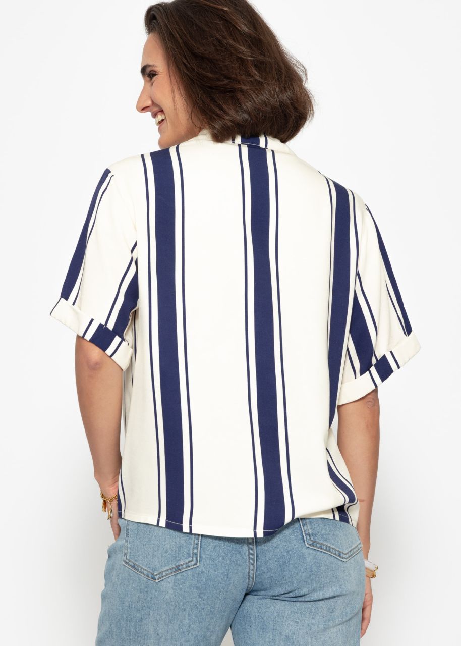 Striped blouse - dark blue